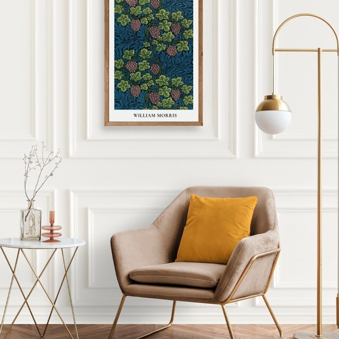 Biyomak® William Morris Ahşap Çerçeveli Tablo