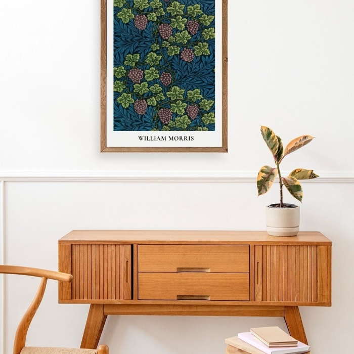 Biyomak® William Morris Ahşap Çerçeveli Tablo