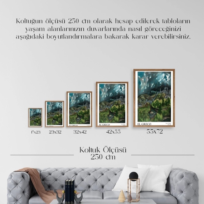 Biyomak® El Greco Ahşap Çerçeveli Tablo