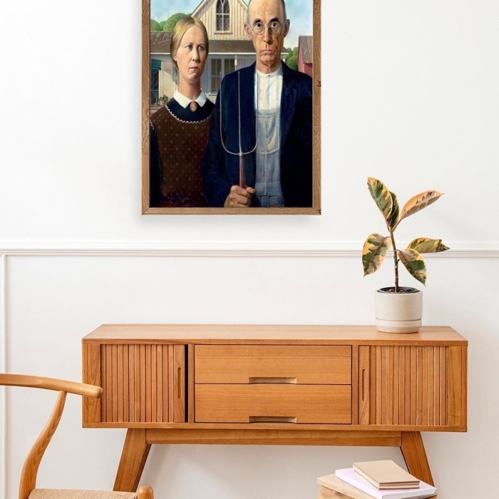 Biyomak® Lotus Water Lily Ahşap Çerçeveli Tablo