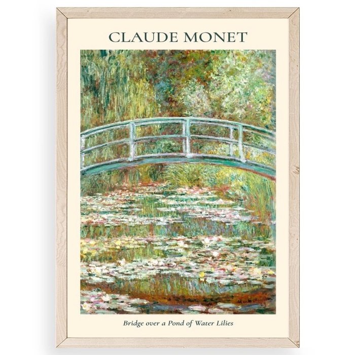 Biyomak® Claude Monet Ahşap Çerçeveli Tablo