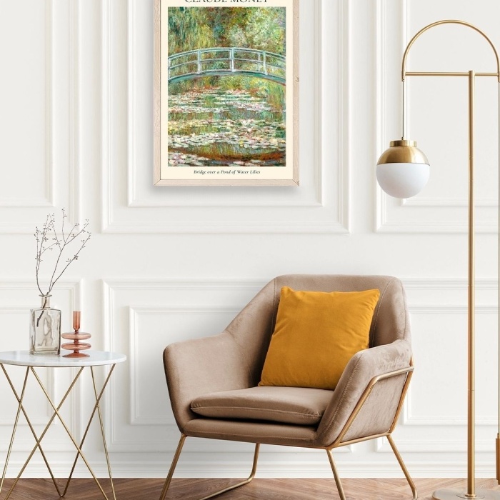 Biyomak® Claude Monet Ahşap Çerçeveli Tablo