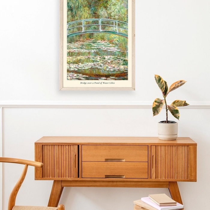 Biyomak® Claude Monet Ahşap Çerçeveli Tablo