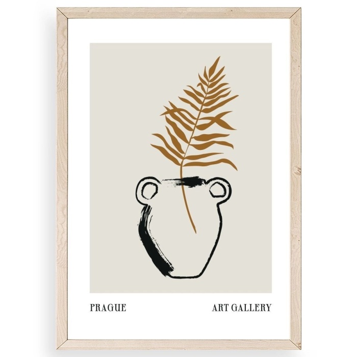 Biyomak® Vazo Ahşap Çerçeveli Tablo