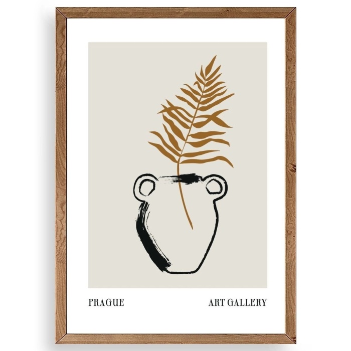 Biyomak® Vazo Ahşap Çerçeveli Tablo