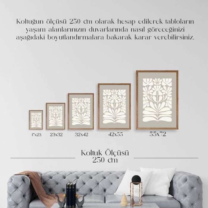 Biyomak® Desen Ahşap Çerçeveli Tablo