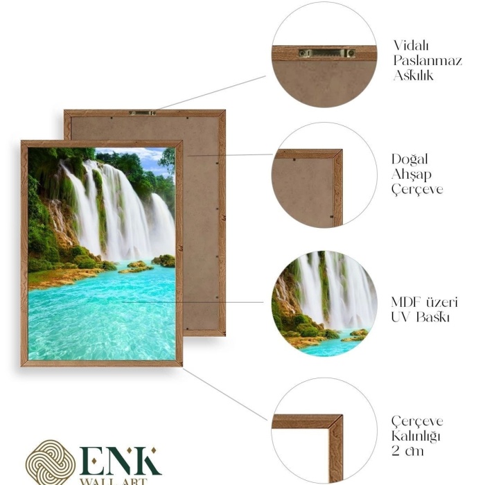 Biyomak® Manzara Doğa Ahşap Çerçeveli Tablo