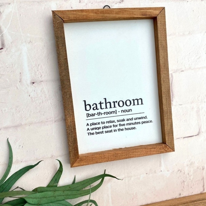 Biyomak® Banyo Bathroom Definition Ahşap Çerçeve