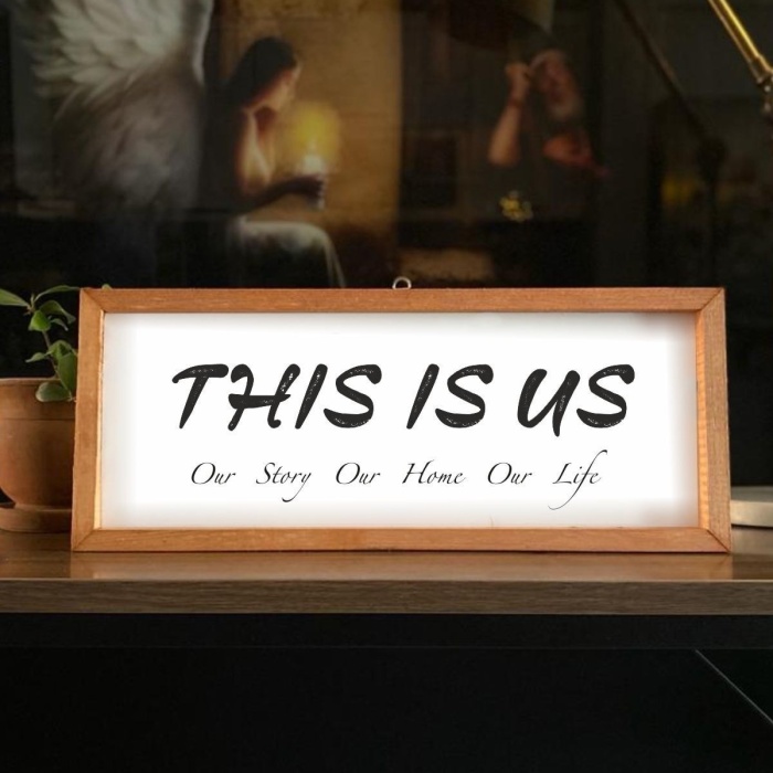 Biyomak® This Is Us Ahşap Çerçeveli Duvar Mottosu