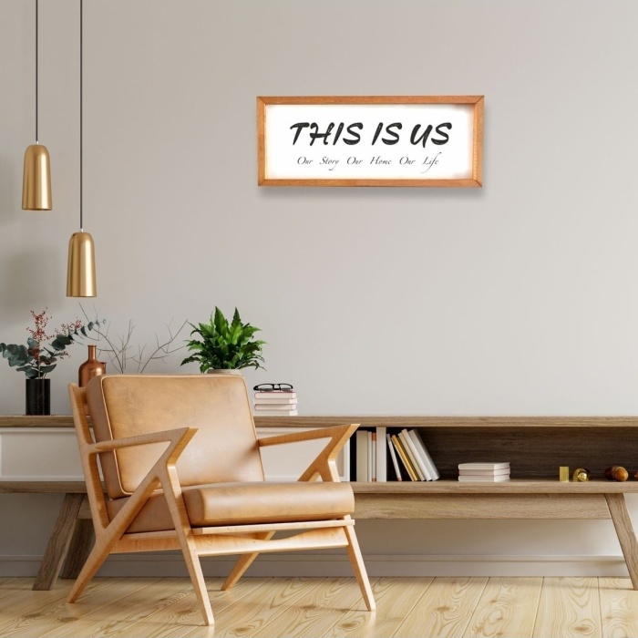 Biyomak® This Is Us Ahşap Çerçeveli Duvar Mottosu