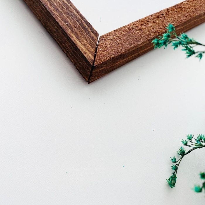 Biyomak® Kahve Köşesi The Coffee Guide Ahşap Çerçeve Beyaz Zemin