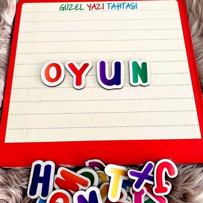 Biyomak® Ahşap Bultak Harfler Yazı Tahtası