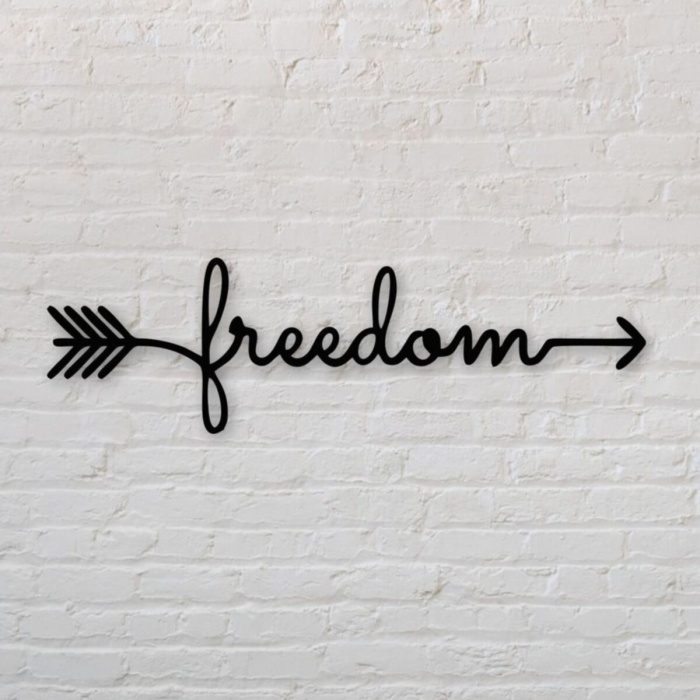 Biyomak® Lazer Kesim Ahşap Duvar Dekoru Freedom