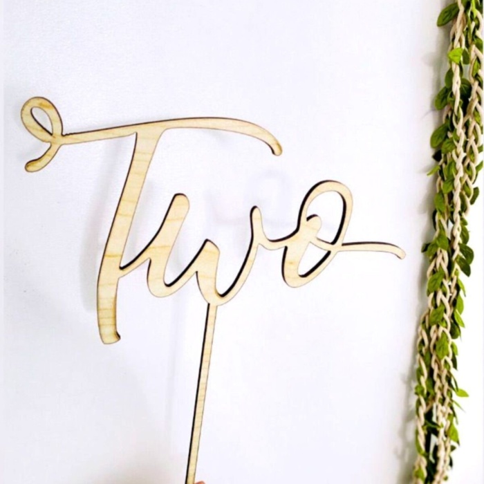 Biyomak® Ahşap Two Pasta Süsü