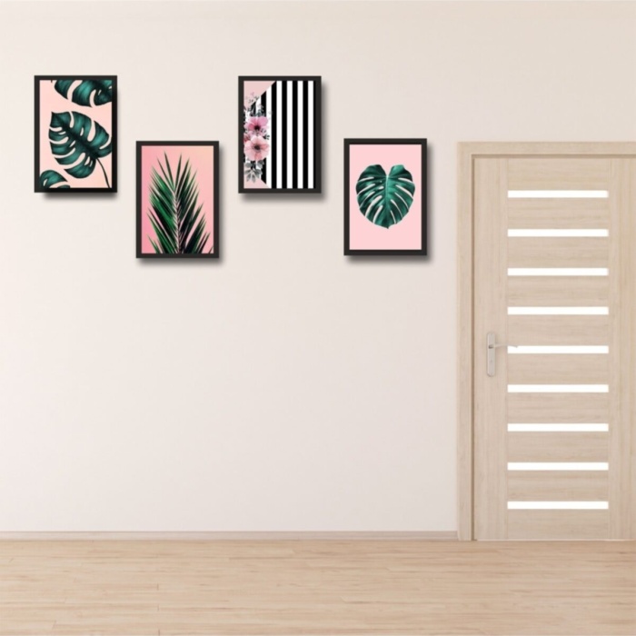 Biyomak® 4 Parça Çerçeve Görünümlü Ahşap Tablo