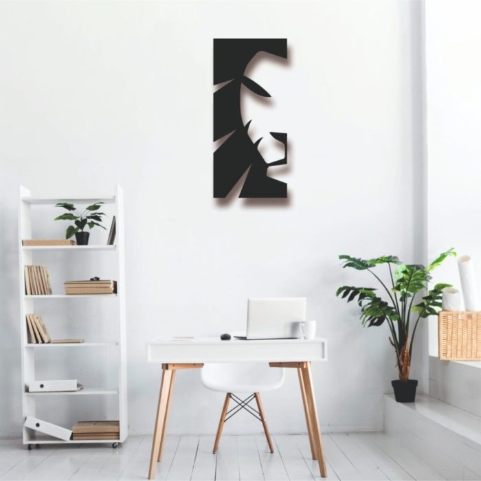 Biyomak® Aslan Figürlü Ahşap Tablo