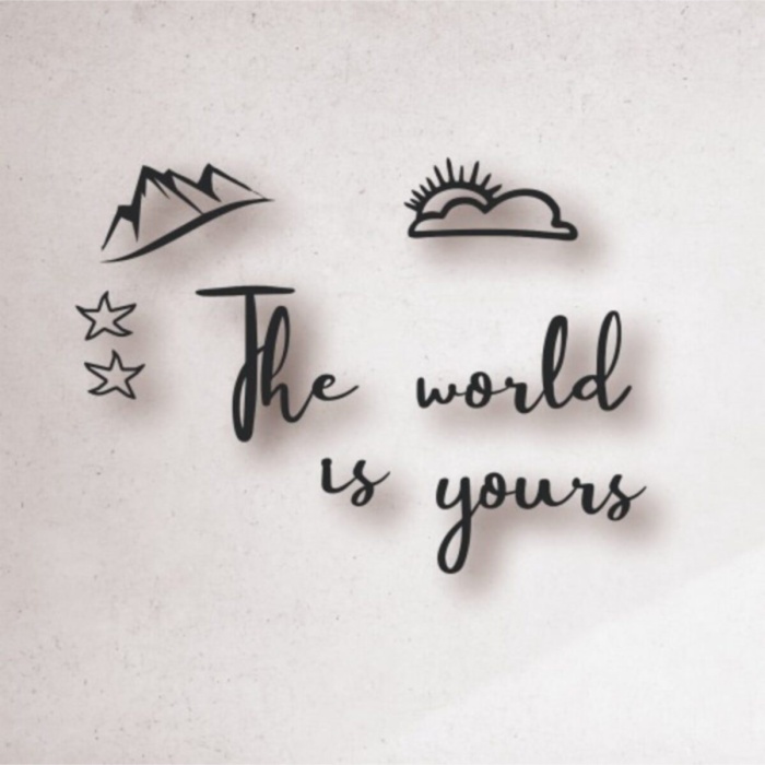 Biyomak® The Worlds Is Yours Ahşap Duvar Tablo