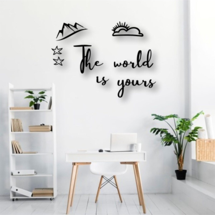 Biyomak® The Worlds Is Yours Ahşap Duvar Tablo