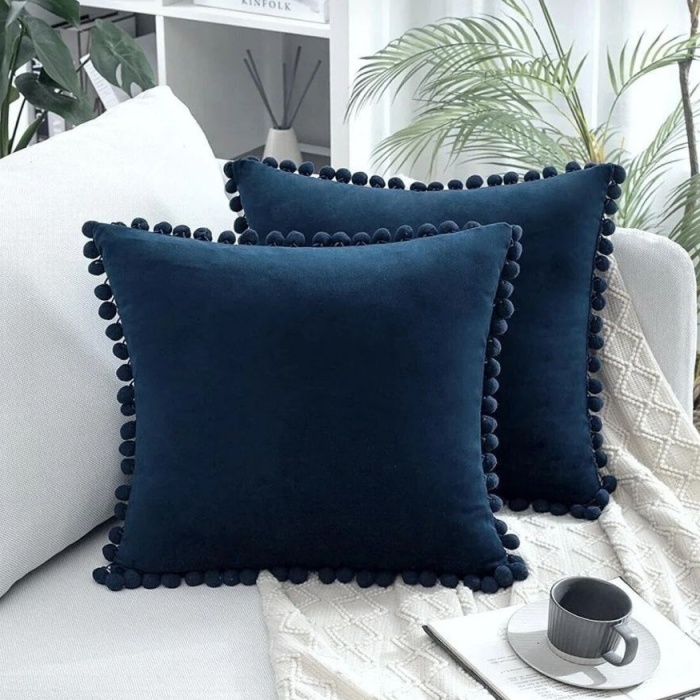 Biyomak® 2li ponponlu kırlent kılıf seti 40 x 40