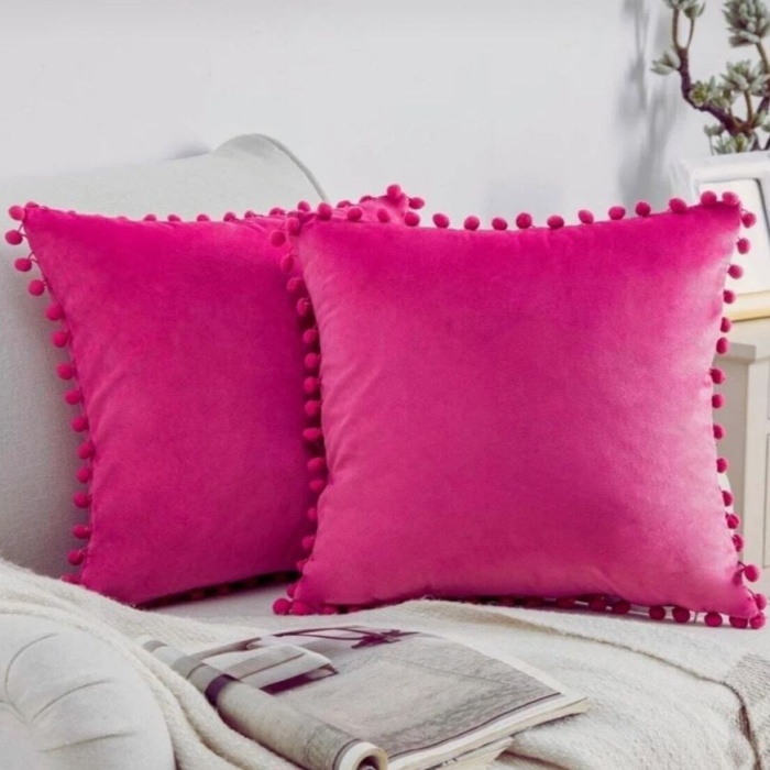 Biyomak® 2li ponponlu kırlent kılıf seti 40 x 40