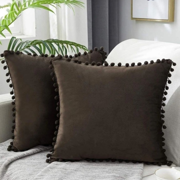 Biyomak® 2li ponponlu kırlent kılıf seti 40 x 40