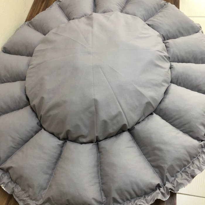 Biyomak® GRİ-AYICIK DESENLİ BEBEK YATAĞI , OYUN MİNDERİ