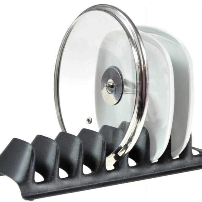 Biyomak® 8 Bölmeli Tencere Kapak Rafı - Simple Tabaklık - Kapak Organizeri