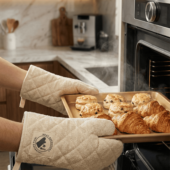 Biyomak® Fırın Eldiveni Isıya Dayanıklı Termo Astarlı LÜX Fırın Eldiveni