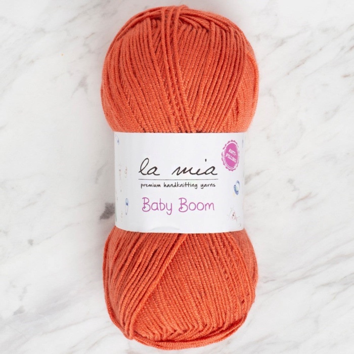 Biyomak® La Mia Baby Boom Kiremit Rengi El Örgü İpi - 2533 - 34147