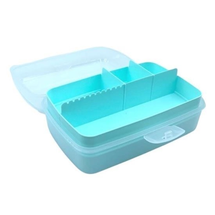 ® 12 Bölmeli Çok Amaçlı Takı Toka Kutusu Dikiş Kutusu Kapaklı Organizer Kutusu Bölmeli Kutu