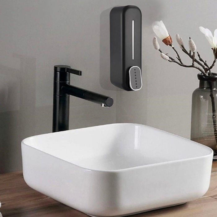 ® Siyah Duvara Monte Sıvı Sabunluk Dispenser 300 ml