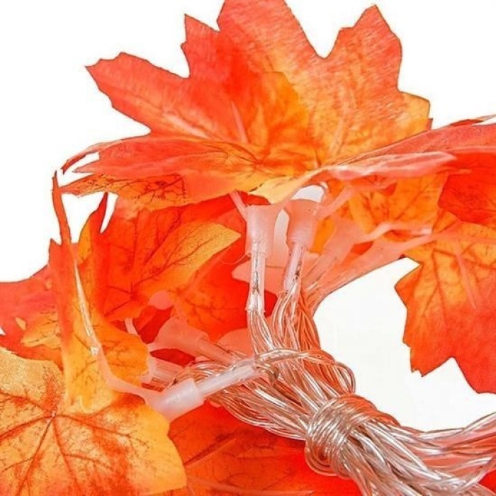 ® Sonbahar Konseptli Dekoratif Yaprak Desenli Şerit Led Gece Lamabası