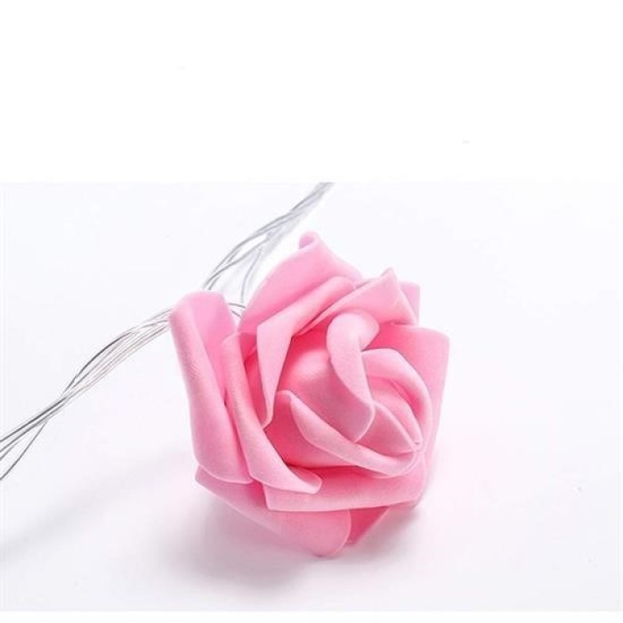 ® Yapay Gül Tasarımlı Dekoratif Led Işık Gül Detaylı Led Işık Pilli (20 Gül)