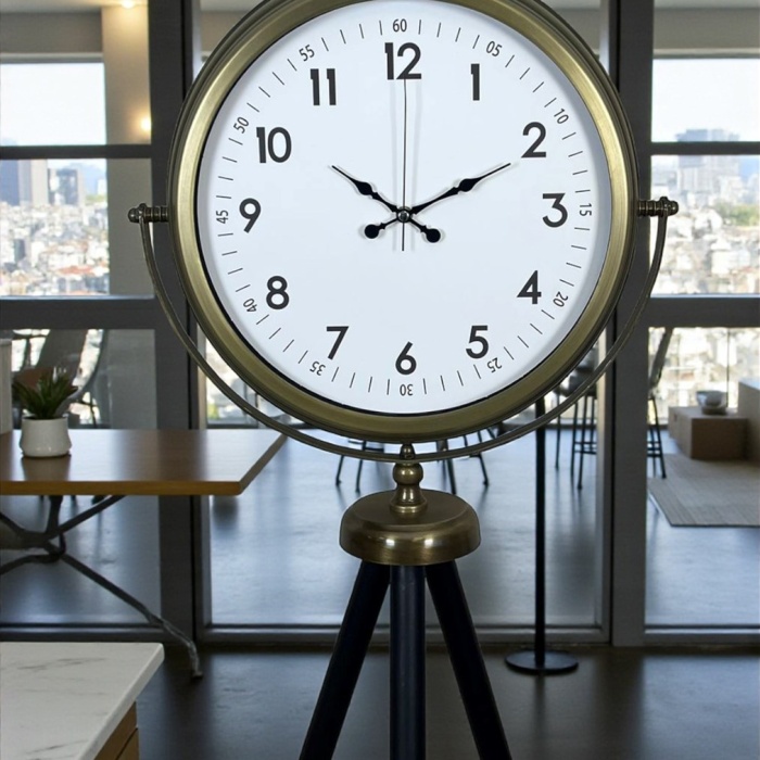 ® Klasik Eskitme Tripod Ayaklı Saat