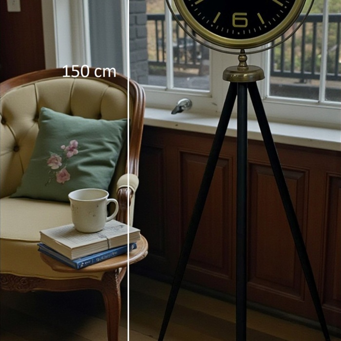 ® Zamanın Asaleti Eskitme Tripod Ayaklı Saat