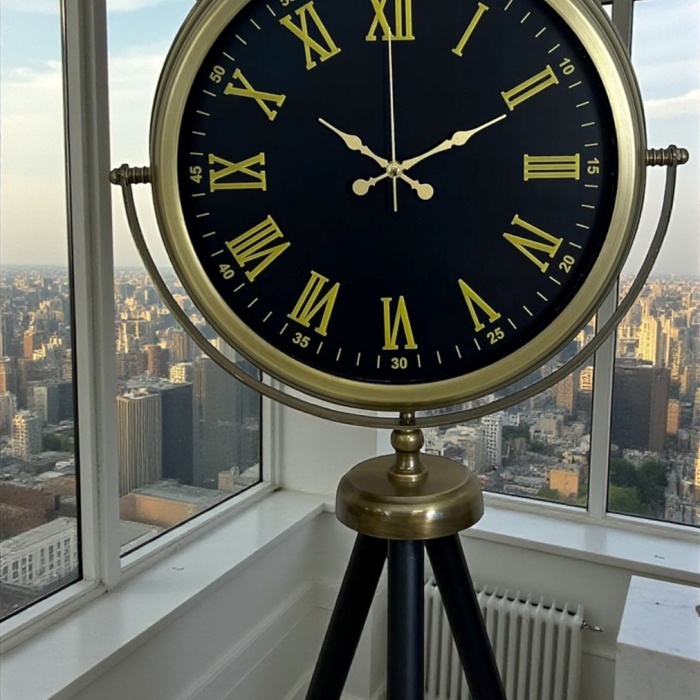 ® Vintage Roma Rakamlı Modern Tripod Ayaklı Saat