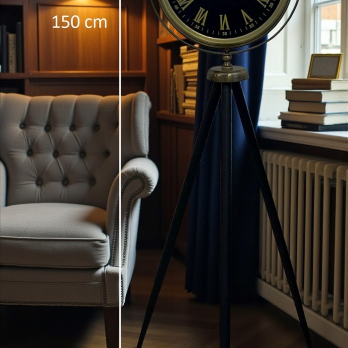 ® Vintage Roma Rakamlı Modern Tripod Ayaklı Saat