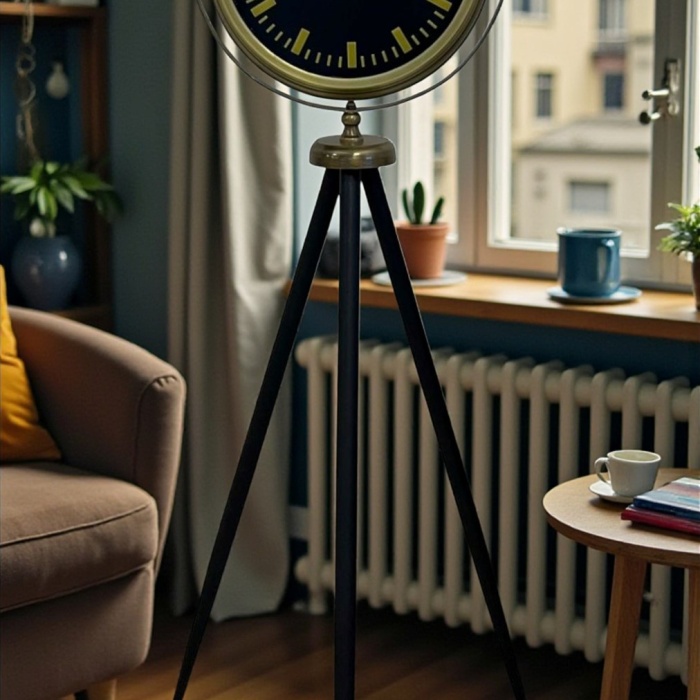 ® Nostalji Şık Tasarım Tripod Ayaklı Saat