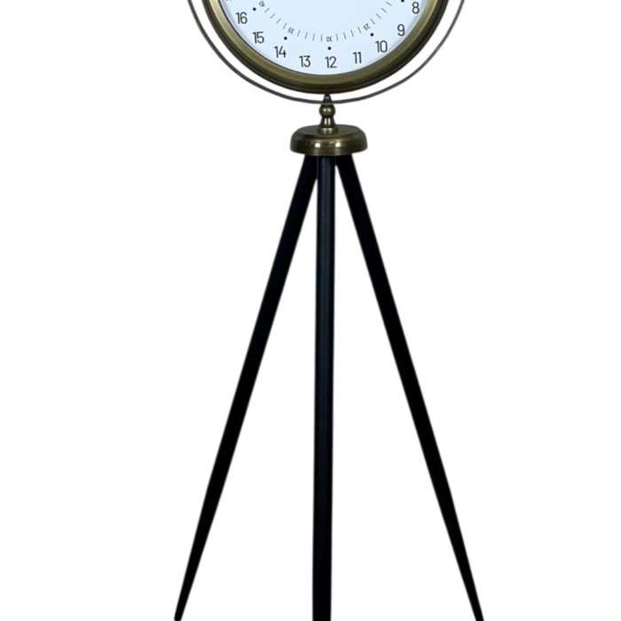 ® Eskitme 24 Saat Göstergeli Özel Tasarım Tripod Ayaklı Saat