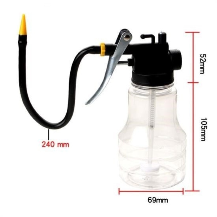 ® Taşınabilir Hortumlu Şeffaf Yağ Bidonu Pompası Yüksek Basınçlı Hızlı Yağlama Gres Tabancası