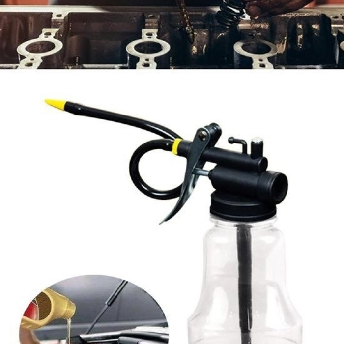 ® Taşınabilir Hortumlu Şeffaf Yağ Bidonu Pompası Yüksek Basınçlı Hızlı Yağlama Gres Tabancası