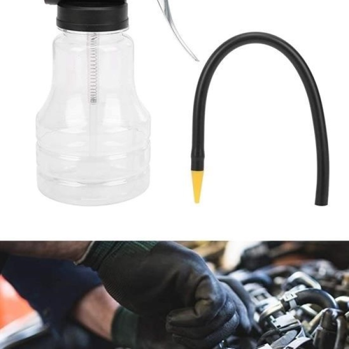 ® Taşınabilir Hortumlu Şeffaf Yağ Bidonu Pompası Yüksek Basınçlı Hızlı Yağlama Gres Tabancası