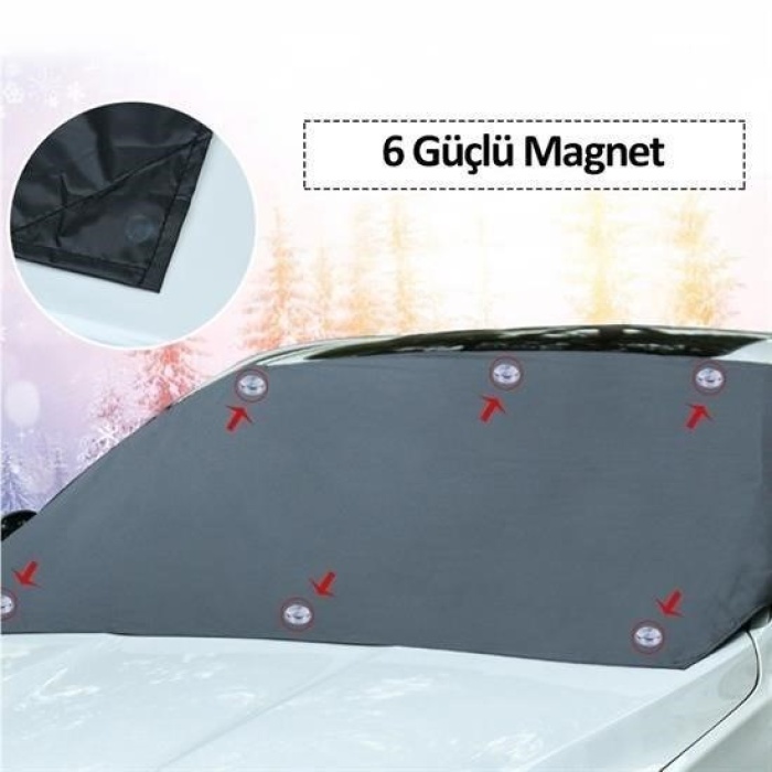® Kar Buz Önleyici Örtü  Araç Oto Ön Cam Koruyucu Branda