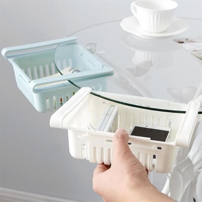 ® Çok Amaçlı Uzayıp Kısalabilir Buzdolabı Düzenleyici Sepeti Rafı