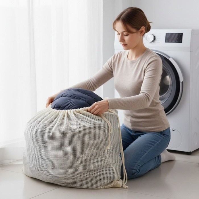 ® Battal Boy 120x150 cm Mont ve perde Yıkama Filesi–Extra Büyük, Dayanıklı, Nefes Alabilir Çamaşır Koruma Torbası