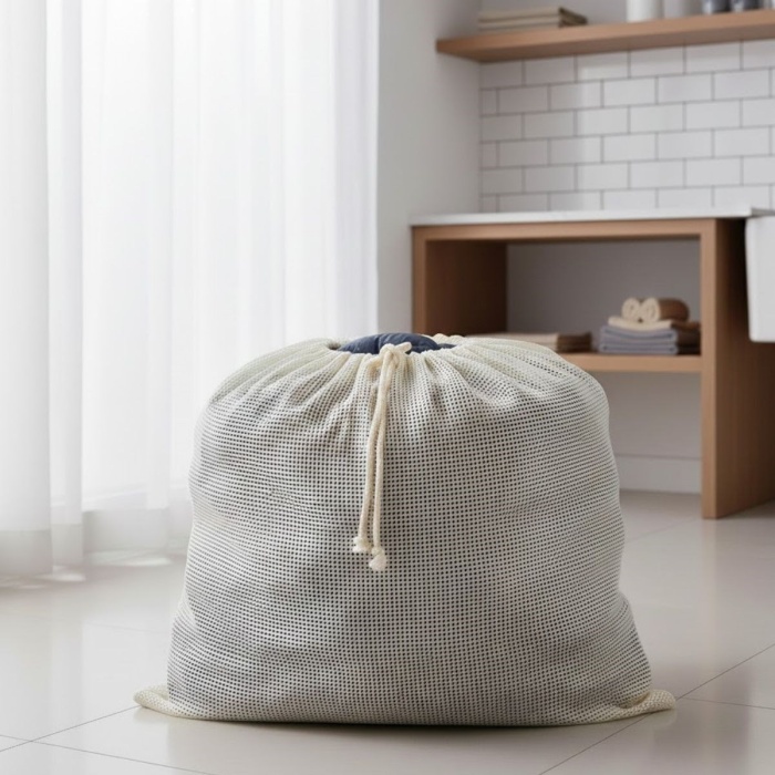 ® Battal Boy 120x150 cm Mont ve perde Yıkama Filesi–Extra Büyük, Dayanıklı, Nefes Alabilir Çamaşır Koruma Torbası