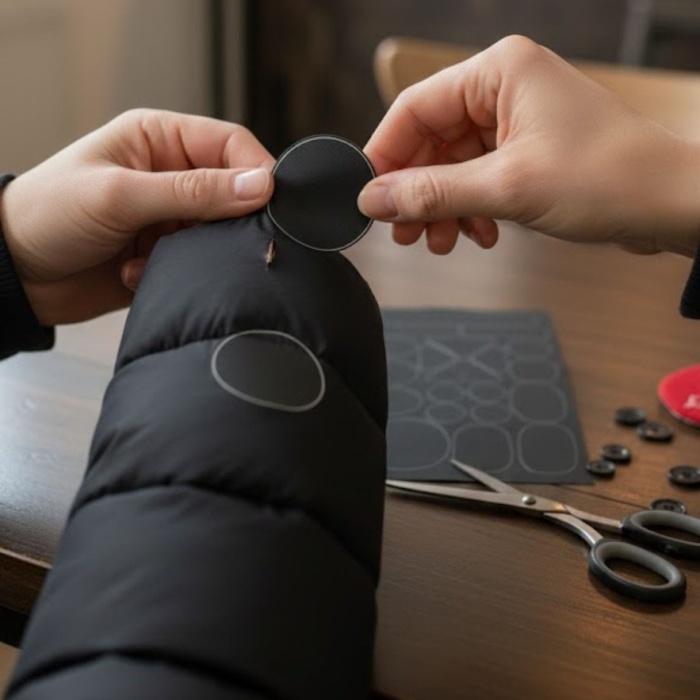 ® Siyah Yapışkanlı Yama Bantları Delik Kapatma Yırtık ve Aşınma İçin Güçlü Tamir Bandı