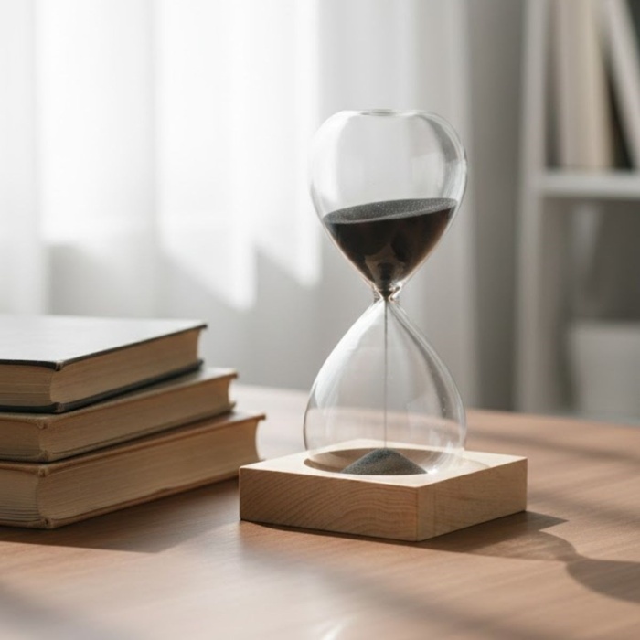 ® Mıknatıslı Cam Kum Saati – Dekoratif Metal Tabanlı, Manyetik Kum Akışlı Masaüstü Zaman Ölçer