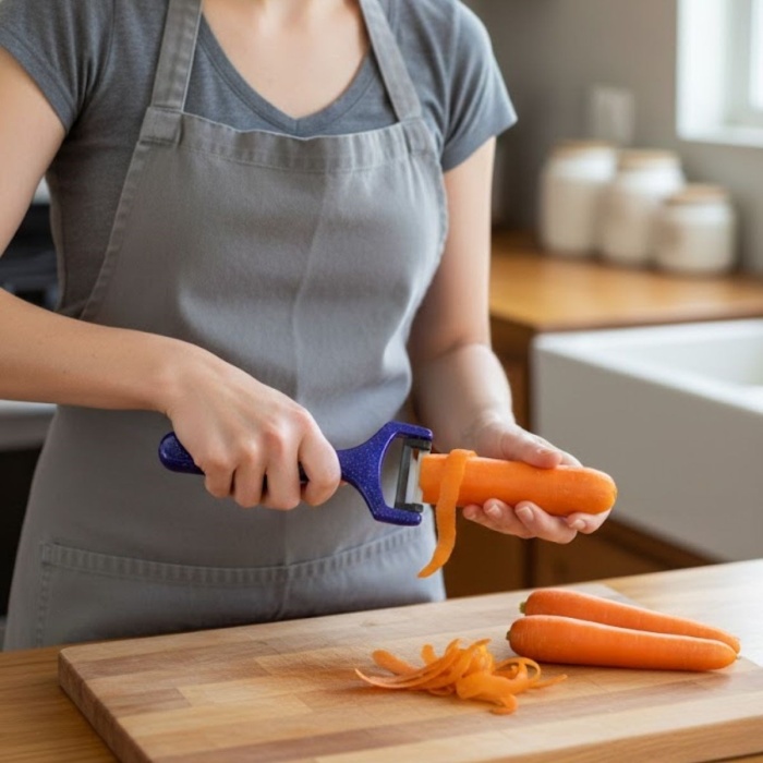 ® Solingen Çelik Küçük Boy Meyve Sebze Soyacak – Keskin Paslanmaz Soyucu Aparat