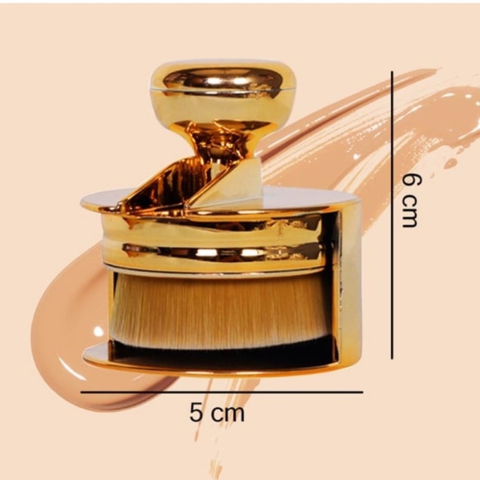 ® Profesyonel Geniş Pratik Tutma Saplı Gold Büyük Fondöten Yayma Fırçası